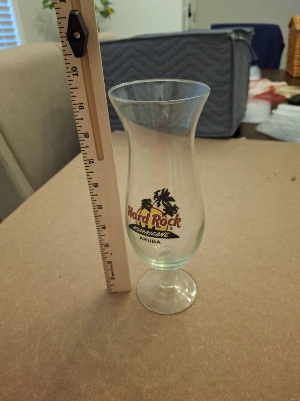 Hard Rock Cafe Aruba Hurricane Glass Tropical Cocktail Souvenir Barware - Picture 5 of 8
